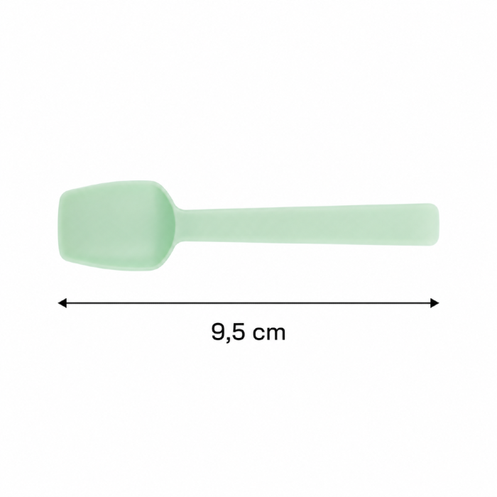 Łyżeczka z PLA do lodów zielona 9,5 cm, 1 kg - ok. 483 sztuk