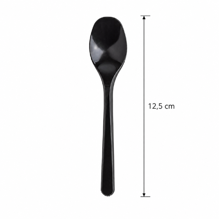 Łyżeczka wielokrotnego użytku Superior czarna 12,5 cm PS - 50 sztuk