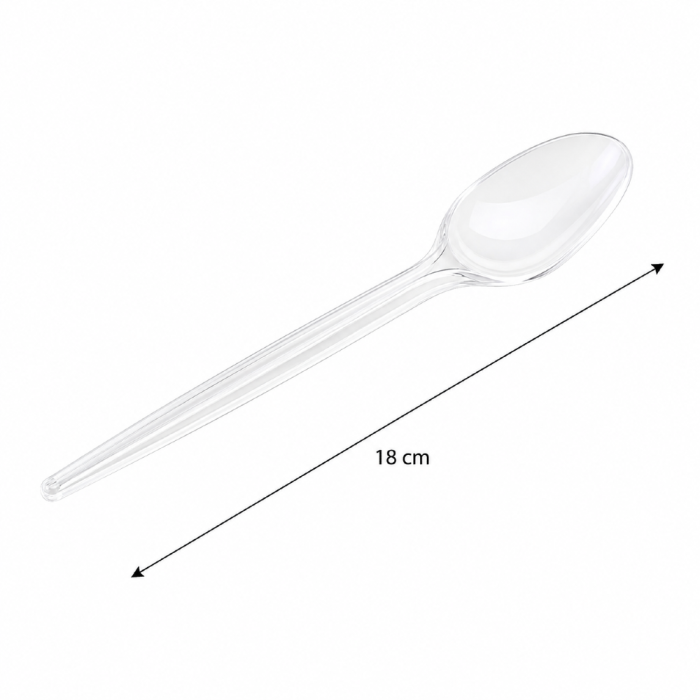 Łyżka wielokrotnego użytku Superior transparentna 18 cm PS - 50 sztuk