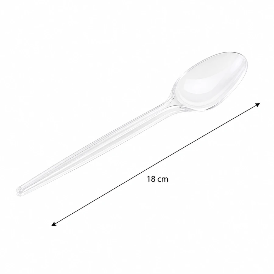 Łyżka wielokrotnego użytku Superior transparentna 18 cm PS - 50 sztuk