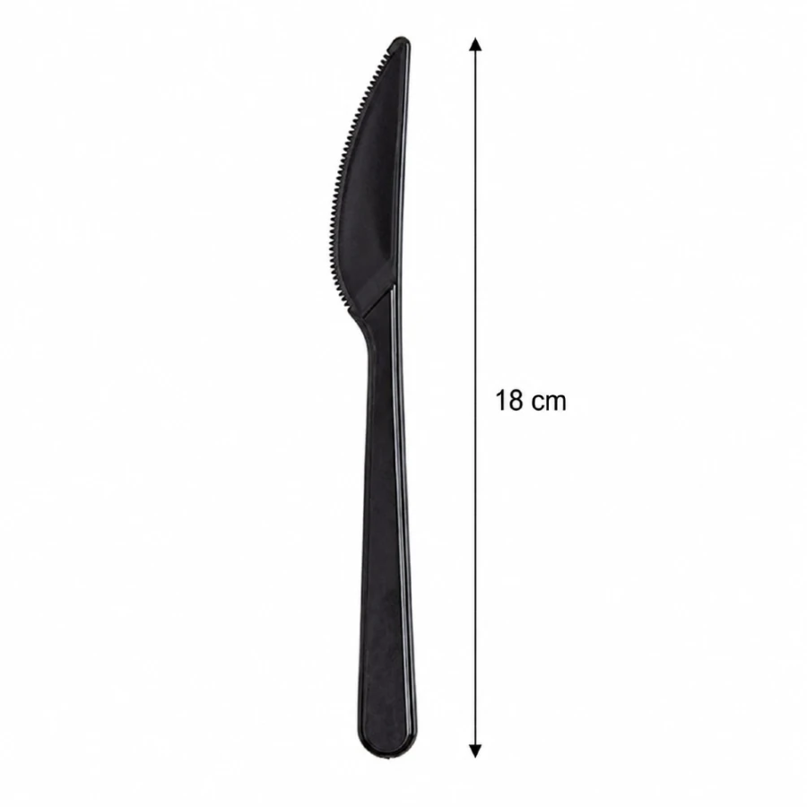 Nóż wielokrotnego użytku Superior czarny 18 cm PS - 50 sztuk