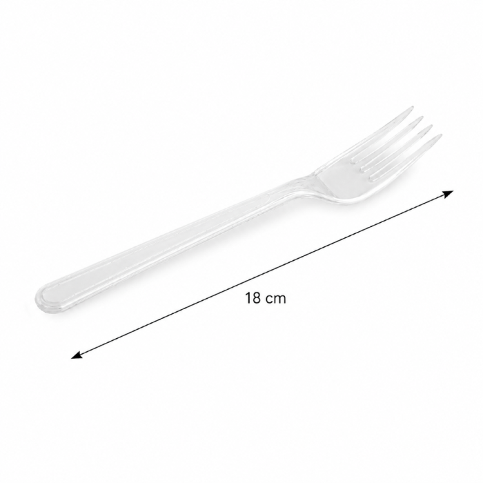 Widelec wielokrotnego użytku Superior transparentny 18 cm PS - 50 sztuk