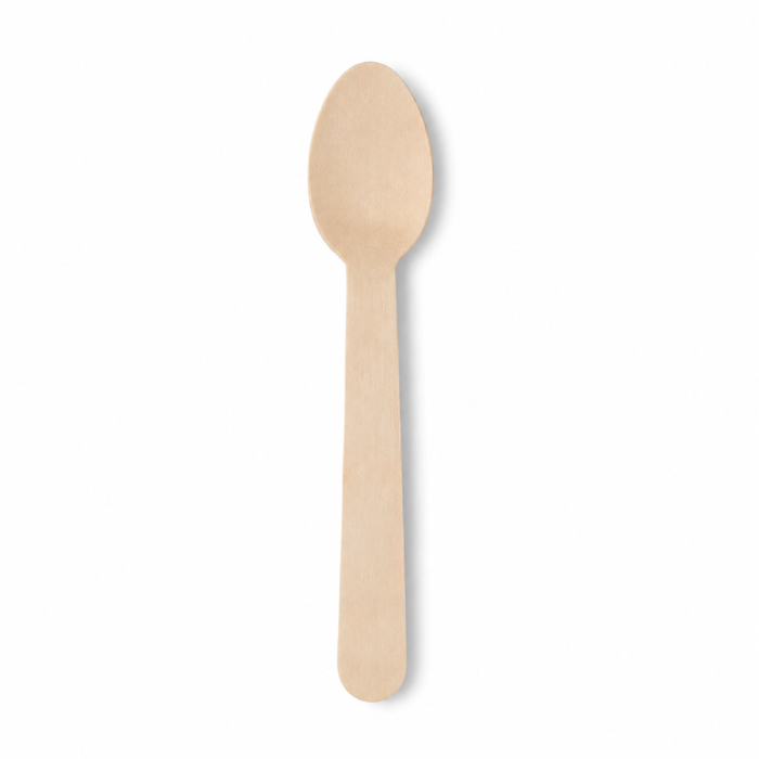 Drewniane łyżki 14 cm - 100 sztuk