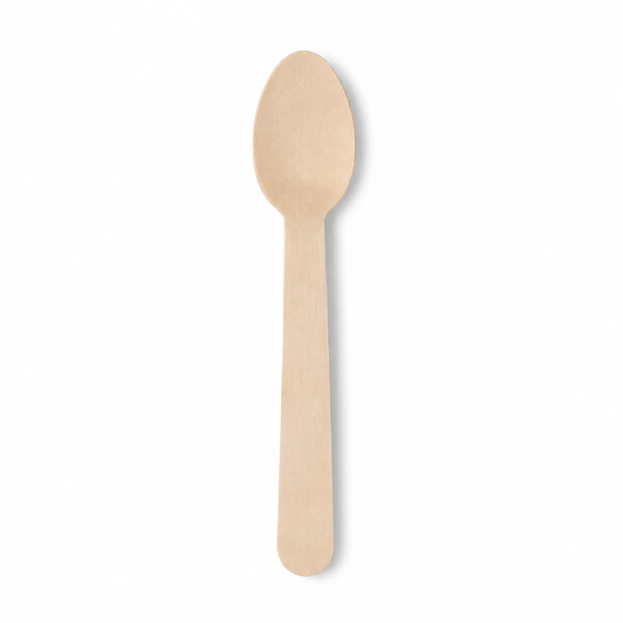 Drewniane łyżki 14 cm - 100 sztuk