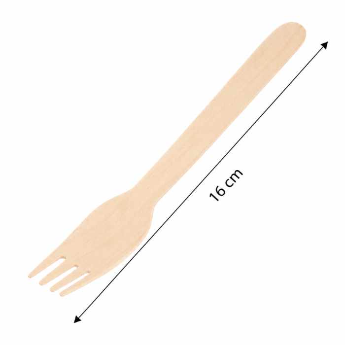 Widelec drewniany 16 cm - 100 szt.