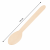 Łyżka drewniana 16 cm - 100 szt.