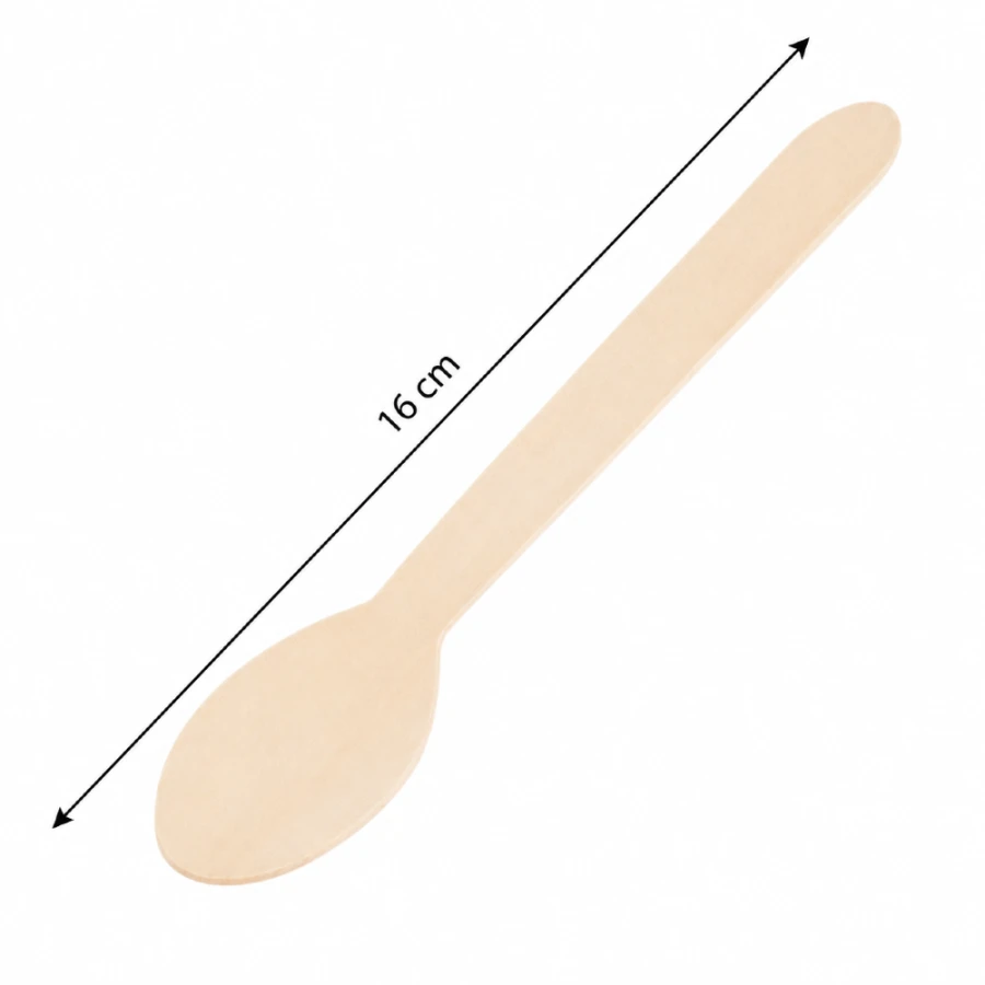 Łyżka drewniana 16 cm - 100 szt.