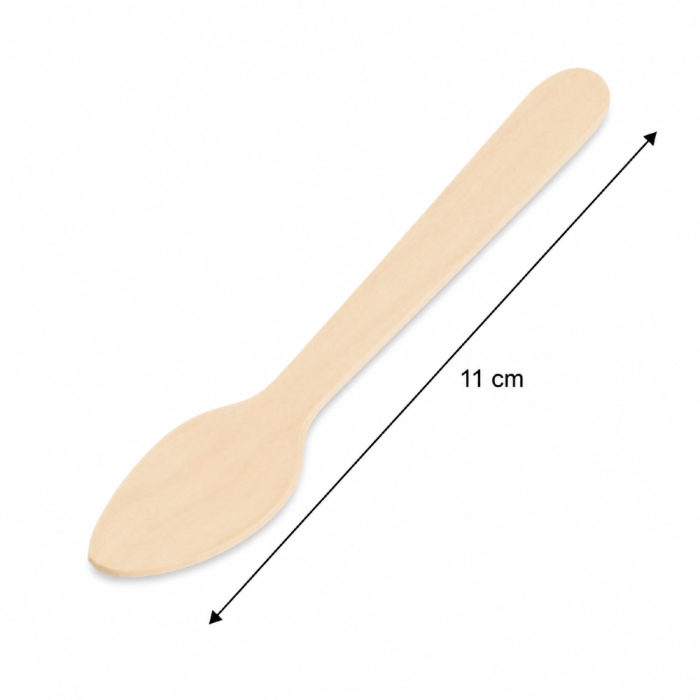 Łyżeczka drewniana 11 cm - 100 szt.