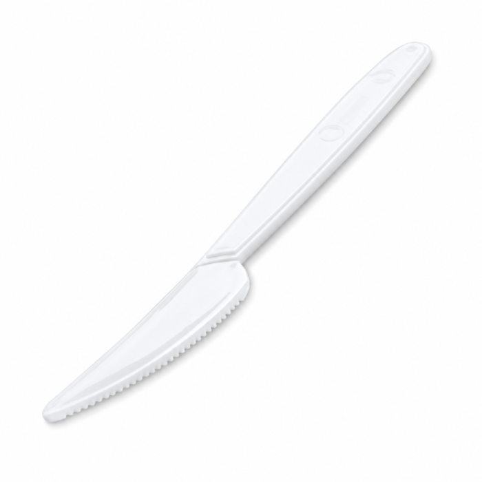 Nóż wielokrotnego użytku biały 18,5 cm PP - 50 sztuk