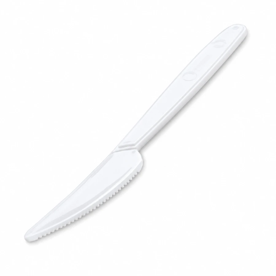 Nóż wielokrotnego użytku biały 18,5 cm PP - 50 sztuk