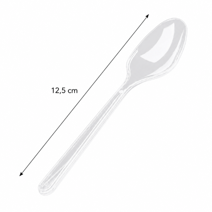Łyżeczka transparentna 12,5 cm - 50 szt.