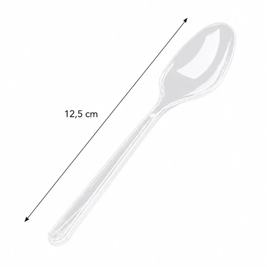 Łyżeczka transparentna 12,5 cm - 50 szt.