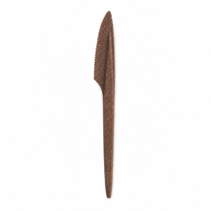 Nóż z włókien drzewnych (WPC) 18 cm ciemy brąz - 100 szt.