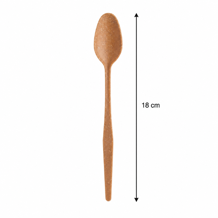 Łyżeczka koktajlowa 18 cm z włókien drzewnych (WPC) - 200 szt.
