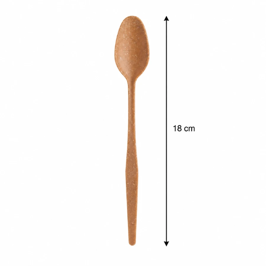 Łyżeczka koktajlowa 18 cm z włókien drzewnych (WPC) - 200 szt.