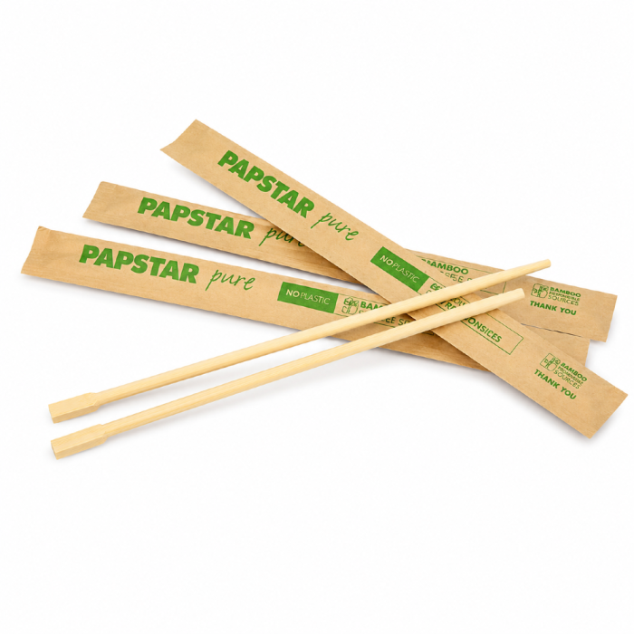 Pałeczki bambusowe 23 cm, pakowane pojedynczo - 50 par