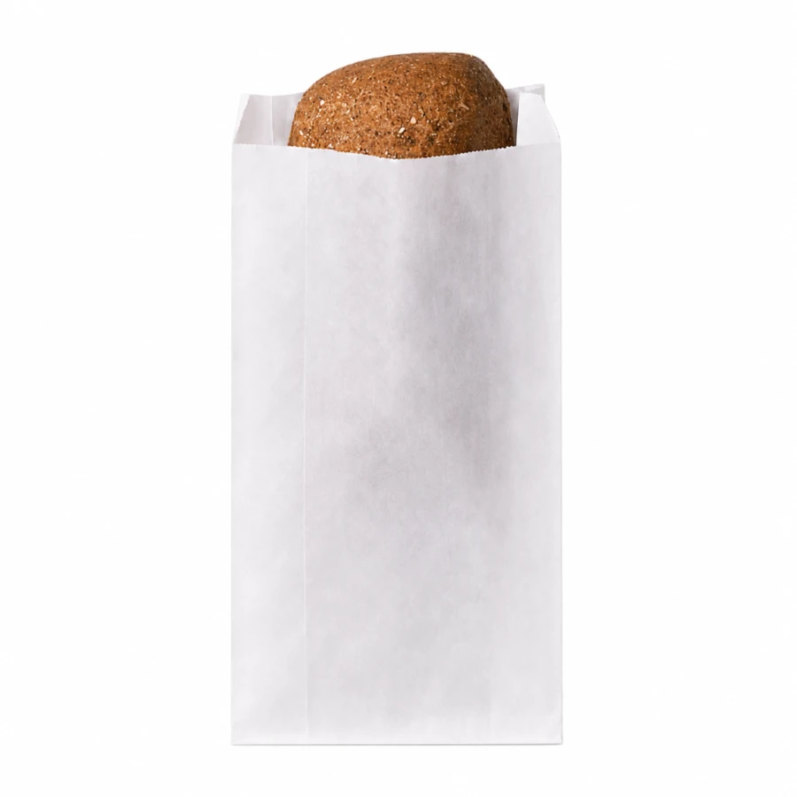 Torebka fałdowa biała 15 cm x 6,5 cm x 28 cm - 1000 sztuk