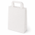 Torba papierowa z uchwytem płaskim biała 22 cm x 18 cm x 10 cm - 50 sztuk