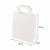 Torba papierowa z uchwytem płaskim biała 22 cm x 18 cm x 10 cm - 50 sztuk