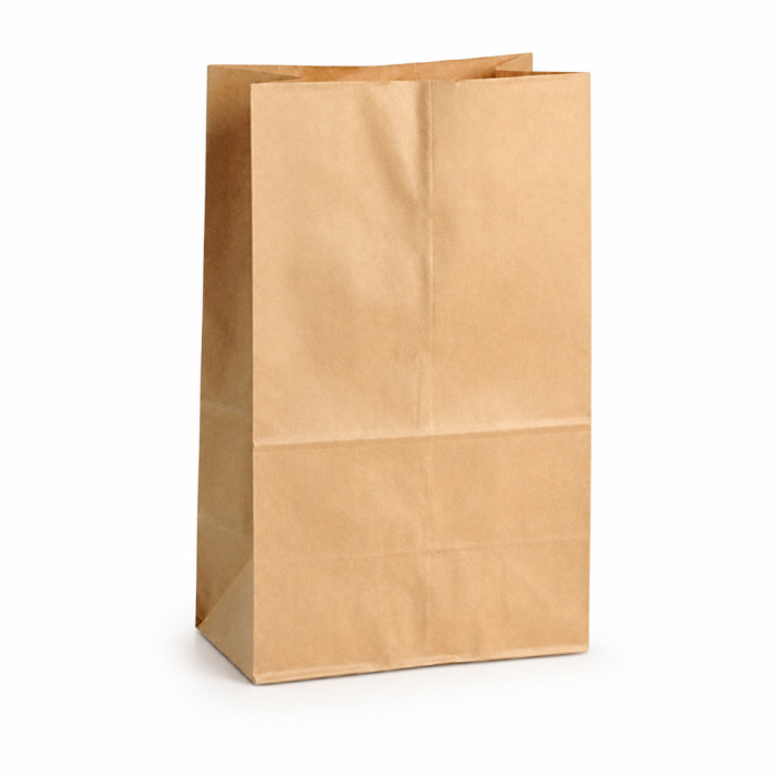 Torebka fałdowa kraft 18 cm x 11 cm x 26,5 cm - 500 sztuk