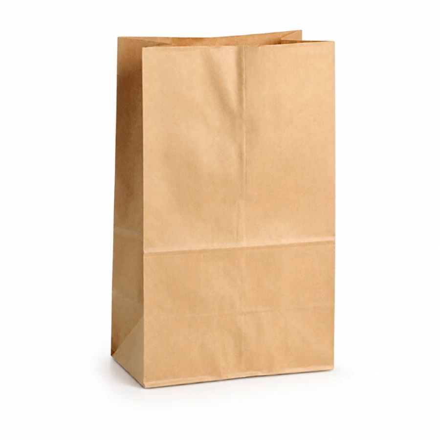 Torebka fałdowa kraft 18 cm x 11 cm x 26,5 cm - 500 sztuk