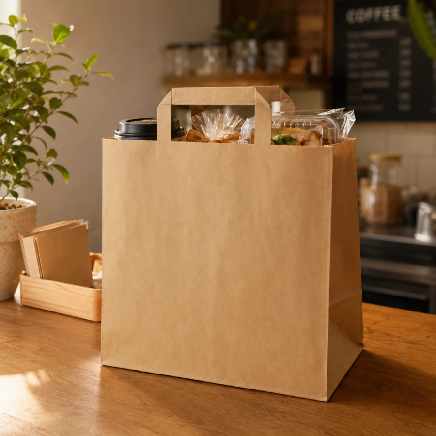 Torba papierowa kraft 32 cm x 21 cm x 33 cm - 50 sztuk