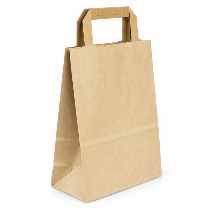 Torba papierowa kraft z uchem - 18 x 8,5 x 23 cm - 50 szt.