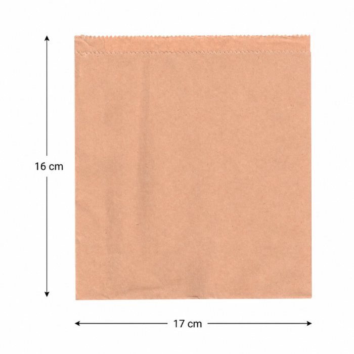 Torebka fałdowa, koperta kraft 17 x 16 cm - 1000 szt.