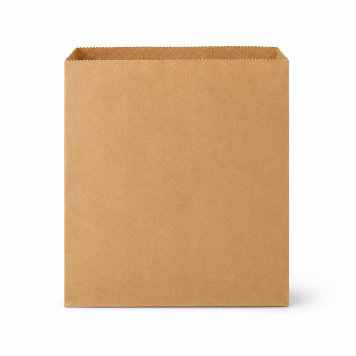 Torebka fałdowa kraft 25,4 cm x 25,4 cm - 1000 sztuk