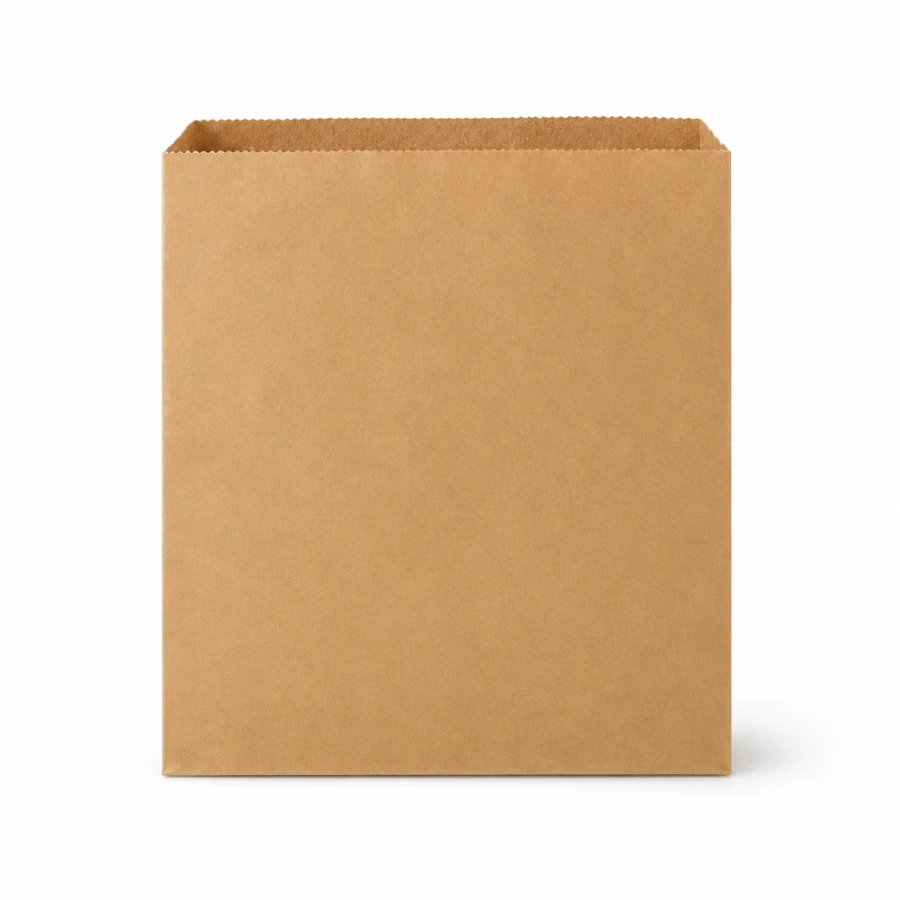 Torebka fałdowa kraft 25,4 cm x 25,4 cm - 1000 sztuk