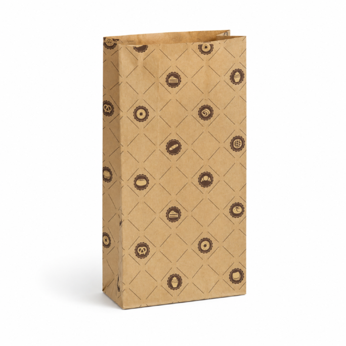Torebka fałdowa kraft 15 cm x 6,5 cm x 17 cm - 1000 sztuk