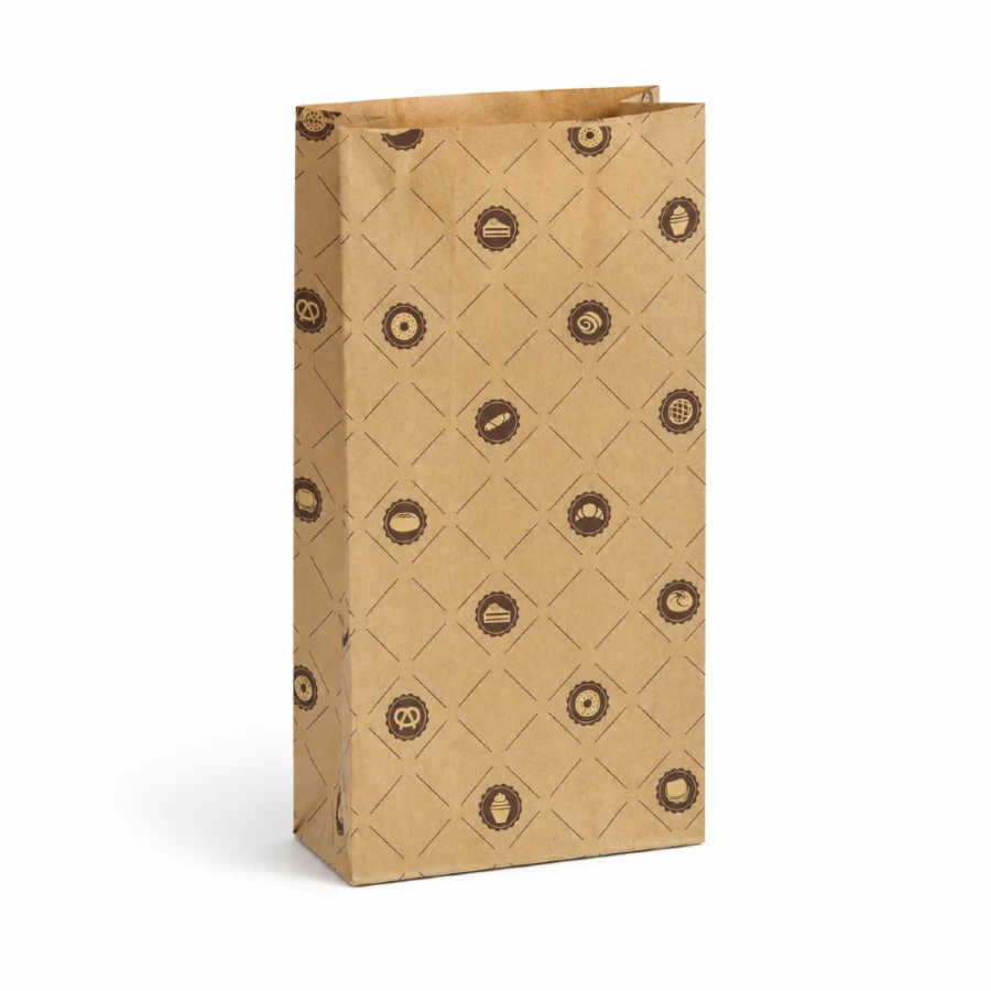 Torebka fałdowa kraft 15 cm x 6,5 cm x 17 cm - 1000 sztuk