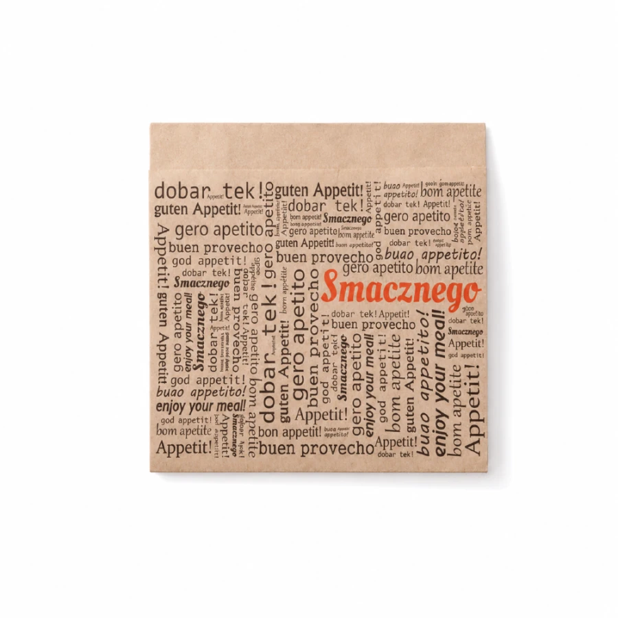 Papierowa torebka brązowa na frytki 14 cm x 10 cm - 200 sztuk