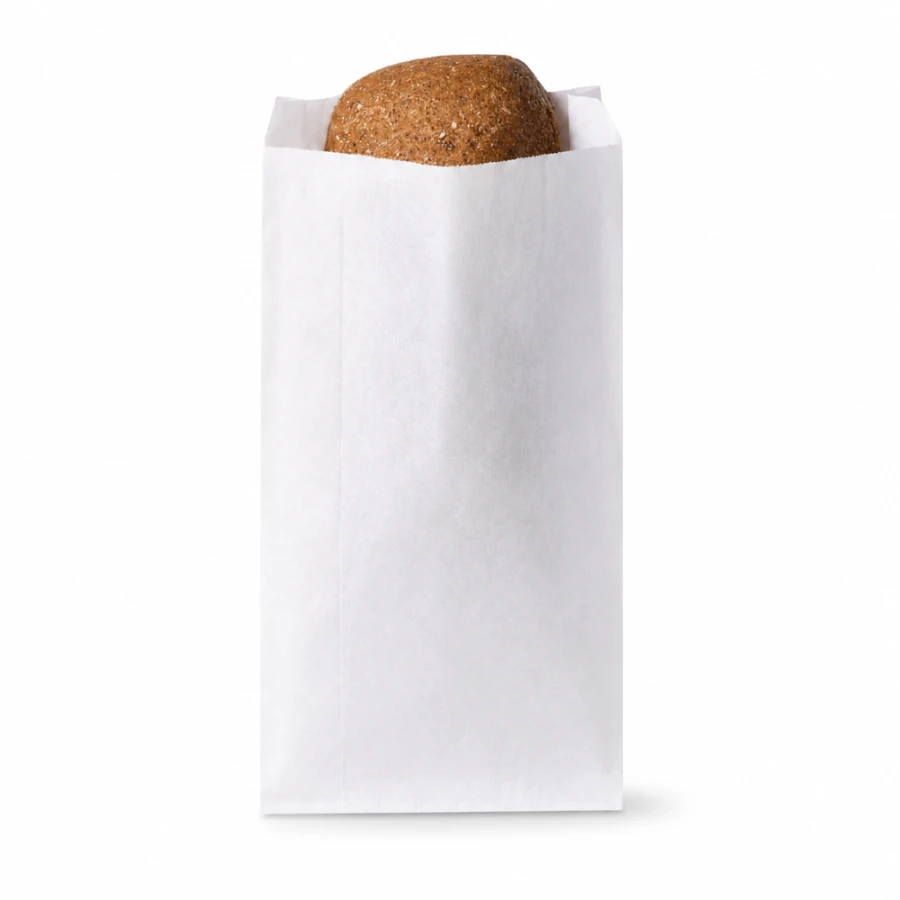 Torebka fałdowa biała 18 cm x 6 cm x 29 cm - 1000 sztuk