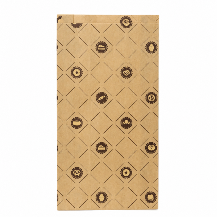 Torebka fałdowa kraft 15 cm x 6,5 cm x 37 cm - 1000 sztuk