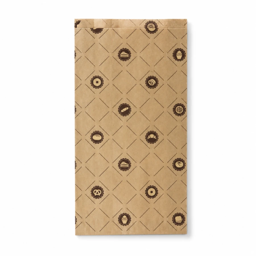 Torebka fałdowa kraft 20 cm x 8 cm x 40 cm - 1000 sztuk