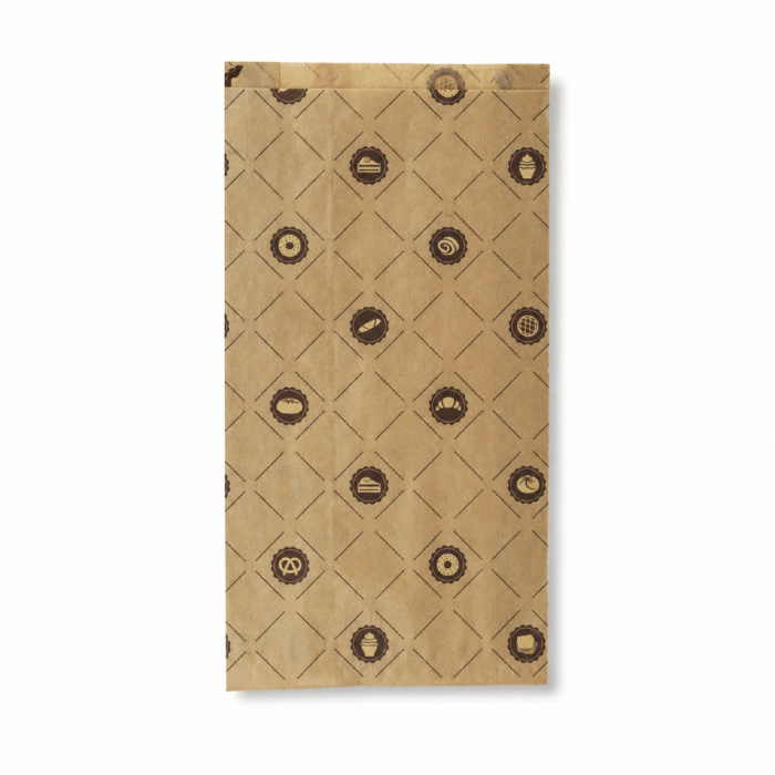 Torebka fałdowa kraft 10 cm x 5 cm x 25 cm - 1000 sztuk