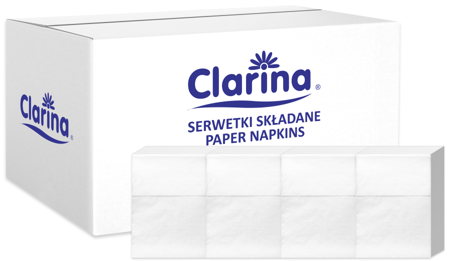 Serwetki do dyspenserów białe 17 cm x 17 cm - 400 sztuk