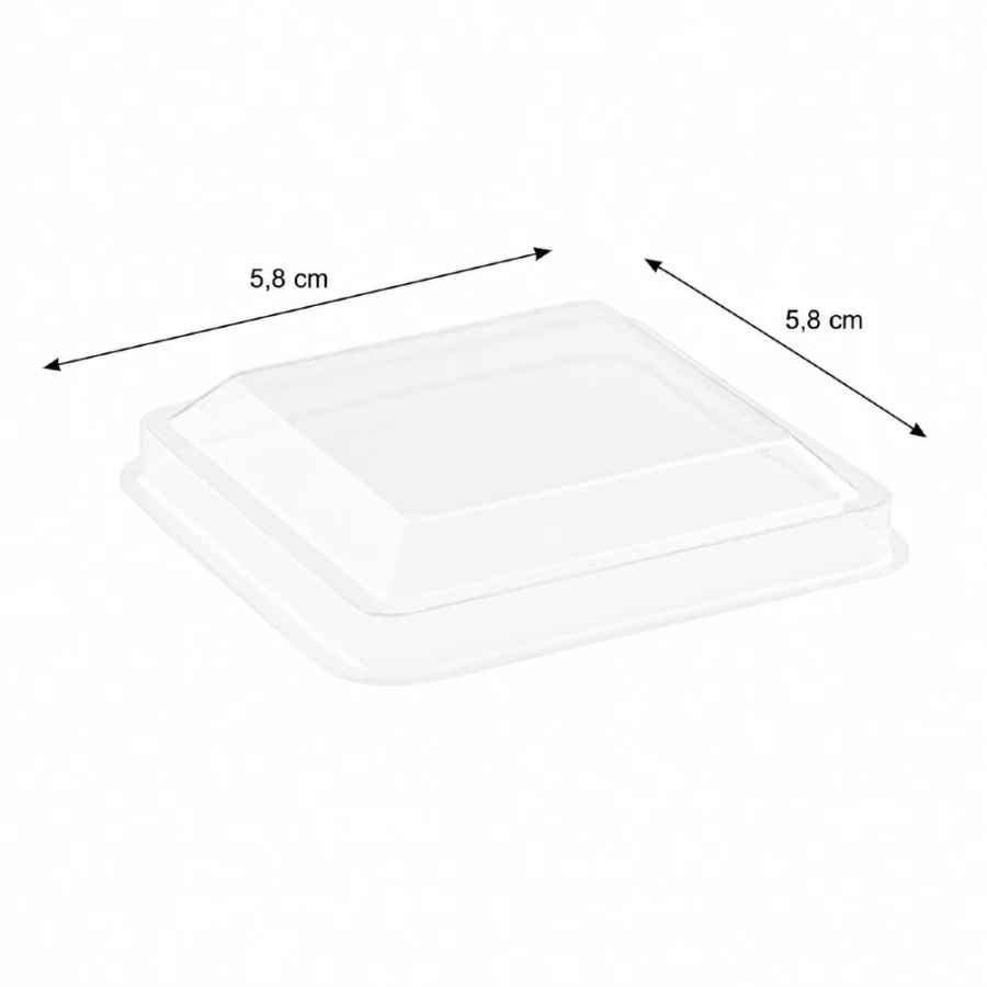 Pokrywka PET do pojemnika fingerfood 5,8 x 5,8 cm - 20 szt