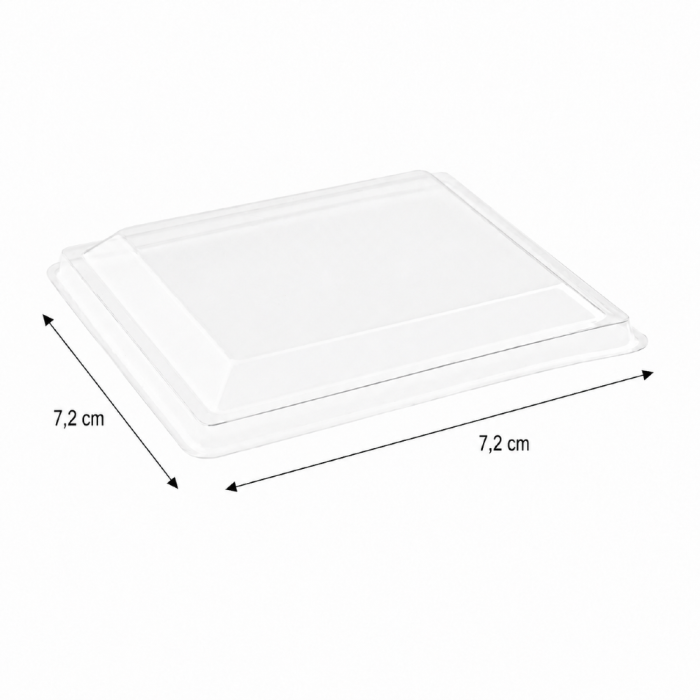 Pokrywka PET do pojemnika fingerfood 7,2 x 7,2 cm - 20 szt.