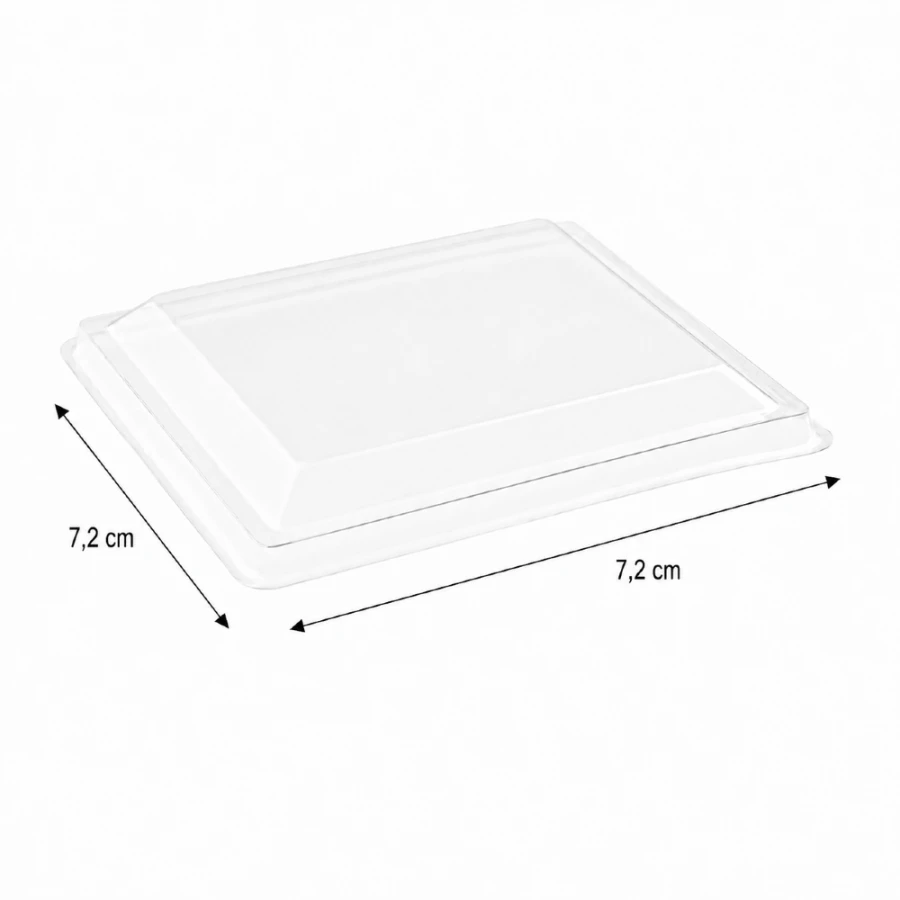 Pokrywka PET do pojemnika fingerfood 7,2 x 7,2 cm - 20 szt.