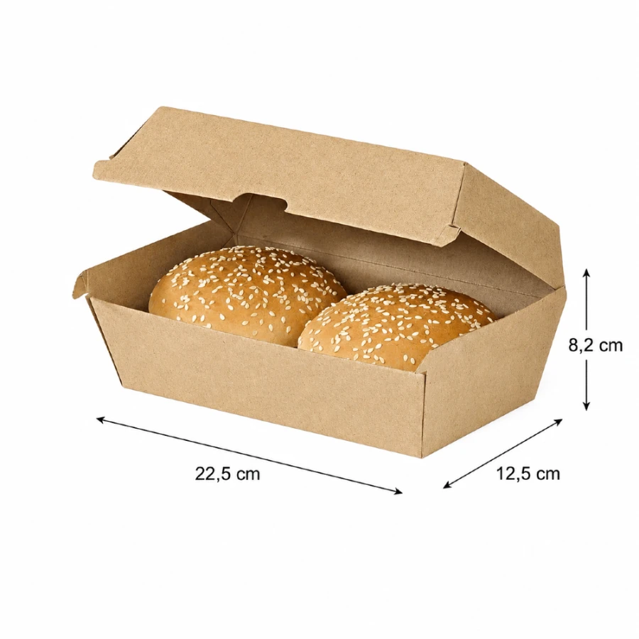 Burger box 22,5 x 12,5 x 8,2 cm - 25 szt.