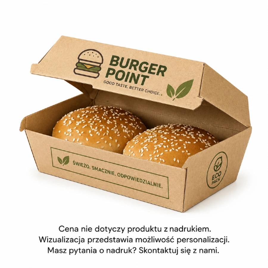 Burger box 22,5 x 12,5 x 8,2 cm - 25 szt.