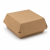 Burger box kraft XXL - 17 cm x 17 cm x 8 cm - 50 sztuk