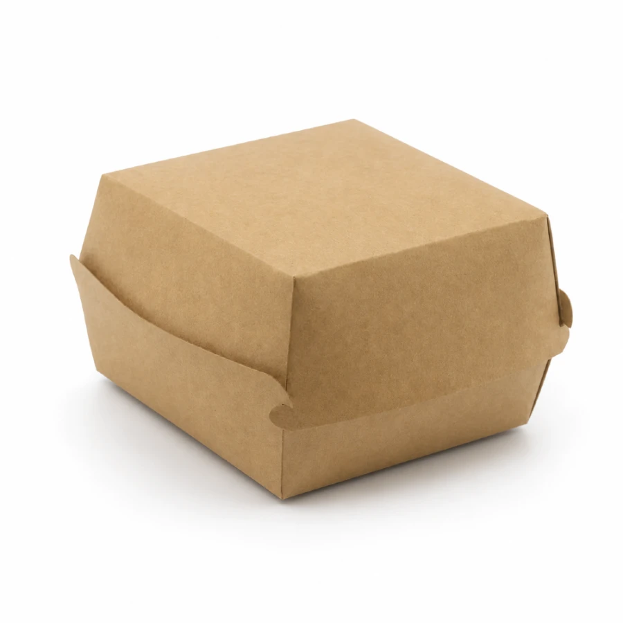 Burger box kraft XL - 12 cm x 12 cm x 8 cm - 50 sztuk