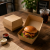 Burger box kraft XL - 12 cm x 12 cm x 8 cm - 50 sztuk