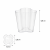 Pojemniki na przekąski fingerfood 120 ml 5,8 cm x 5,8 cm x 6,8 cm - 20 sztuk
