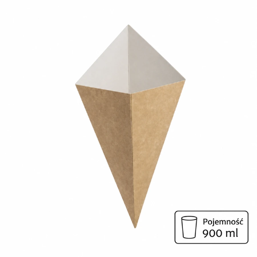 Rożek papierowy 900 ml - 100 sztuk