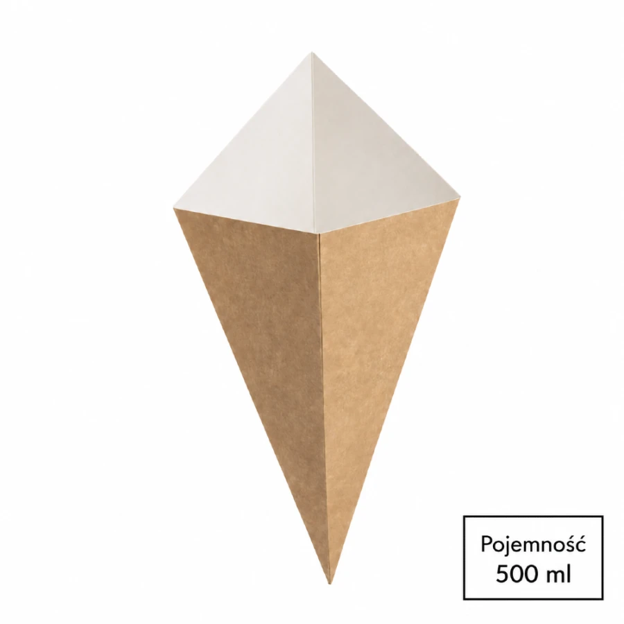 Rożek papierowy 500 ml - 100 sztuk