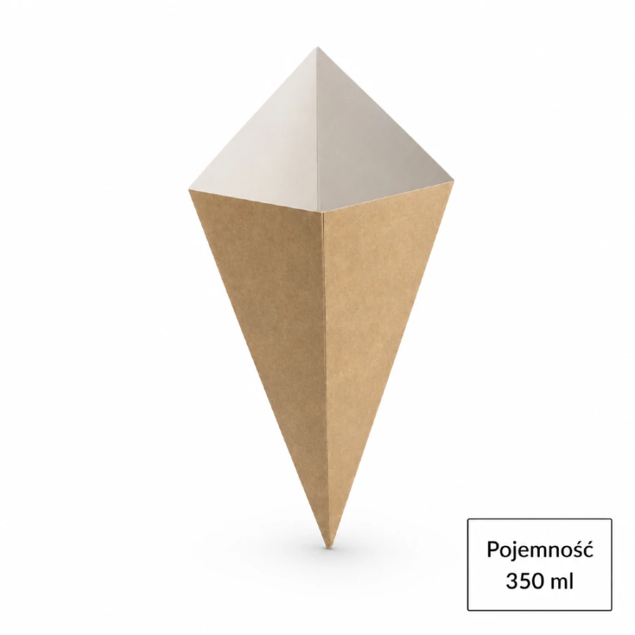 Rożek papierowy 350 ml - 100 sztuk
